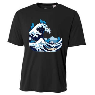 Blue Wave Cats For Kamala Harris Cooling Performance Crew T-Shirt