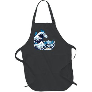 Blue Wave Cats For Kamala Harris Full-Length Apron With Pockets