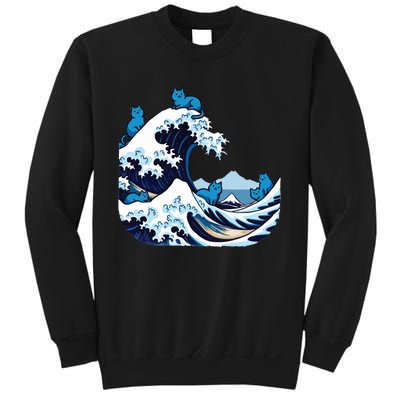 Blue Wave Cats For Kamala Harris Sweatshirt