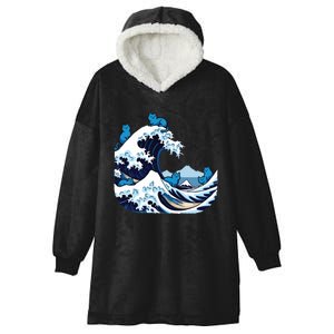 Blue Wave Cats For Kamala Harris Hooded Wearable Blanket