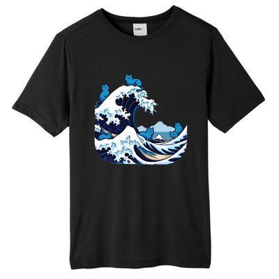 Blue Wave Cats For Kamala Harris Tall Fusion ChromaSoft Performance T-Shirt