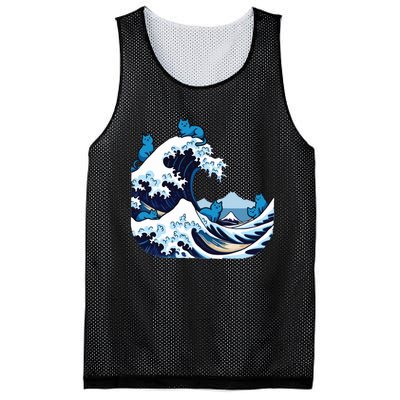 Blue Wave Cats For Kamala Harris Mesh Reversible Basketball Jersey Tank