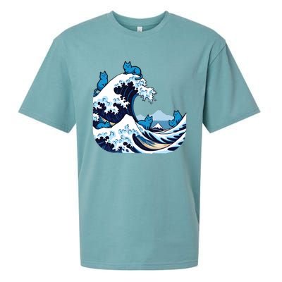 Blue Wave Cats For Kamala Harris Sueded Cloud Jersey T-Shirt