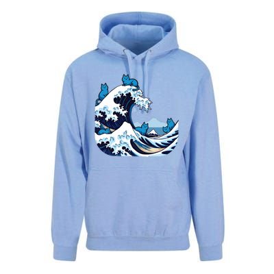 Blue Wave Cats For Kamala Harris Unisex Surf Hoodie