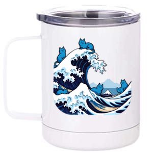 Blue Wave Cats For Kamala Harris 12 oz Stainless Steel Tumbler Cup