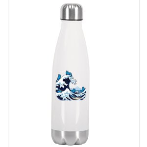 Blue Wave Cats For Kamala Harris Stainless Steel Insulated Water Bottle