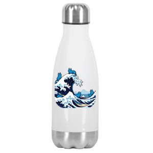 Blue Wave Cats For Kamala Harris Stainless Steel Insulated Water Bottle