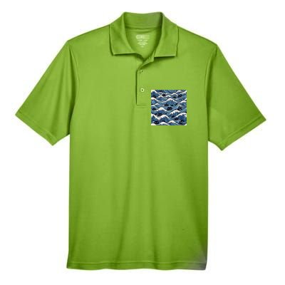 Blue Wave Cat Ladies For Kamala Harris President 2024 Gift Men's Origin Performance Pique Polo