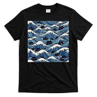 Blue Wave Cat Ladies For Kamala Harris President 2024 Gift T-Shirt