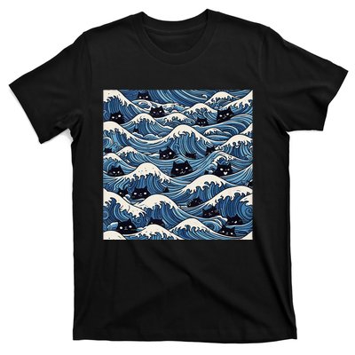 Blue Wave Cat Ladies For Kamala Harris President 2024 Gift T-Shirt