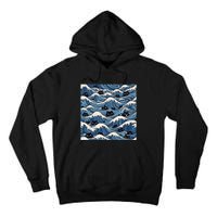 Blue Wave Cat Ladies For Kamala Harris President 2024 Gift Tall Hoodie