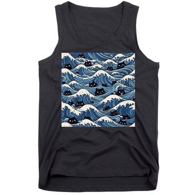 Blue Wave Cat Ladies For Kamala Harris President 2024 Gift Tank Top