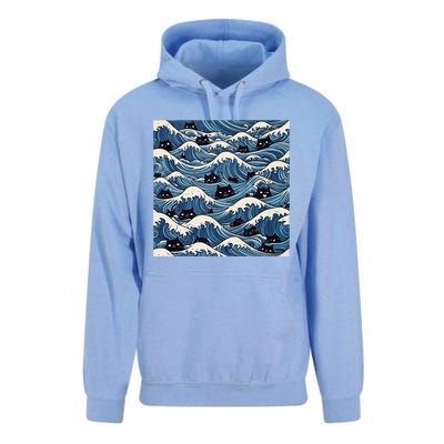 Blue Wave Cat Ladies For Kamala Harris President 2024 Gift Unisex Surf Hoodie