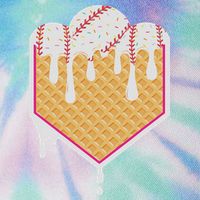 Baseball Waffle Cone Home Plate With Ice Cream Drip Legacy Tie Dye Trucker Hat