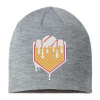 Baseball Waffle Cone Home Plate With Ice Cream Drip Sustainable Beanie