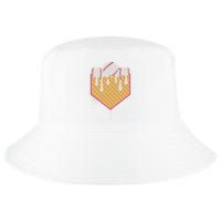 Baseball Waffle Cone Home Plate With Ice Cream Drip Cool Comfort Performance Bucket Hat