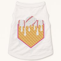 Baseball Waffle Cone Home Plate With Ice Cream Drip Doggie Tank