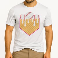 Baseball Waffle Cone Home Plate With Ice Cream Drip Performance Shirt
