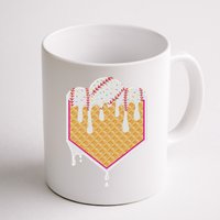 Baseball Waffle Cone Home Plate With Ice Cream Drip Mug