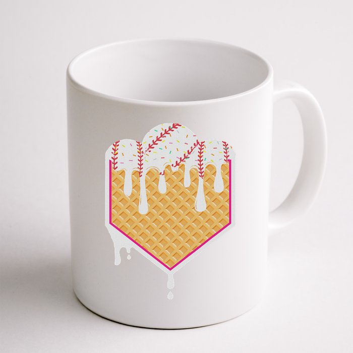 Baseball Waffle Cone Home Plate With Ice Cream Drip Mug