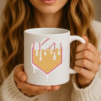 Baseball Waffle Cone Home Plate With Ice Cream Drip Mug