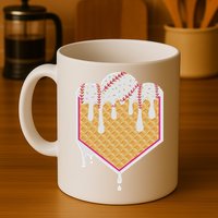 Baseball Waffle Cone Home Plate With Ice Cream Drip Mug