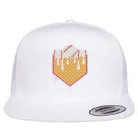 Baseball Waffle Cone Home Plate With Ice Cream Drip Flatbill Hat