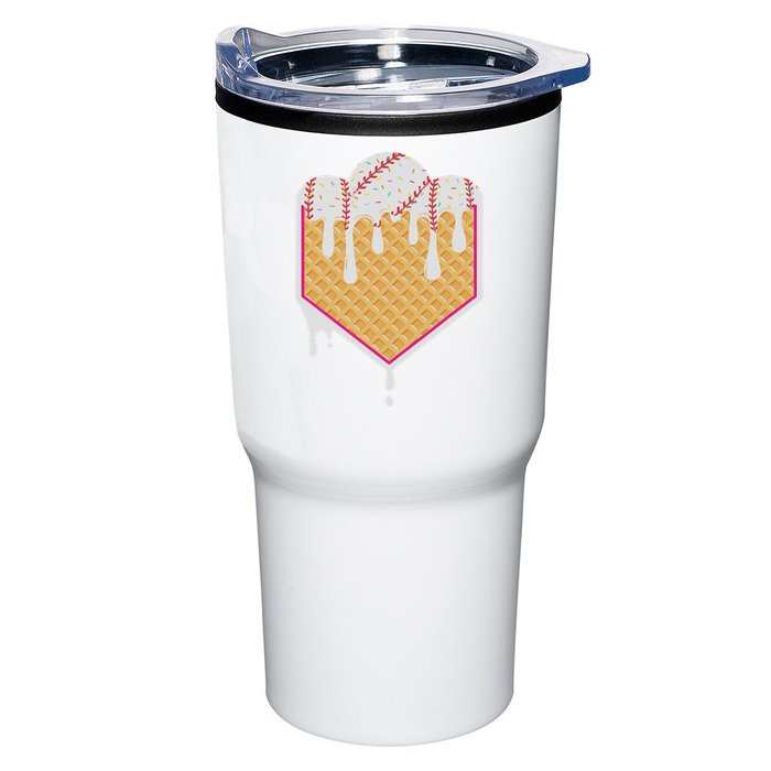 Baseball Waffle Cone Home Plate With Ice Cream Drip Tumbler