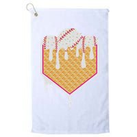 Baseball Waffle Cone Home Plate With Ice Cream Drip Golf Towel