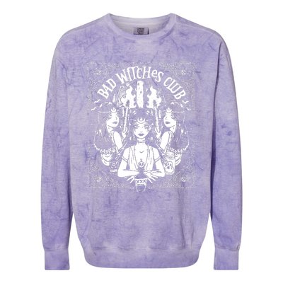 Bad Witches Club Horror Colorblast Crewneck Sweatshirt