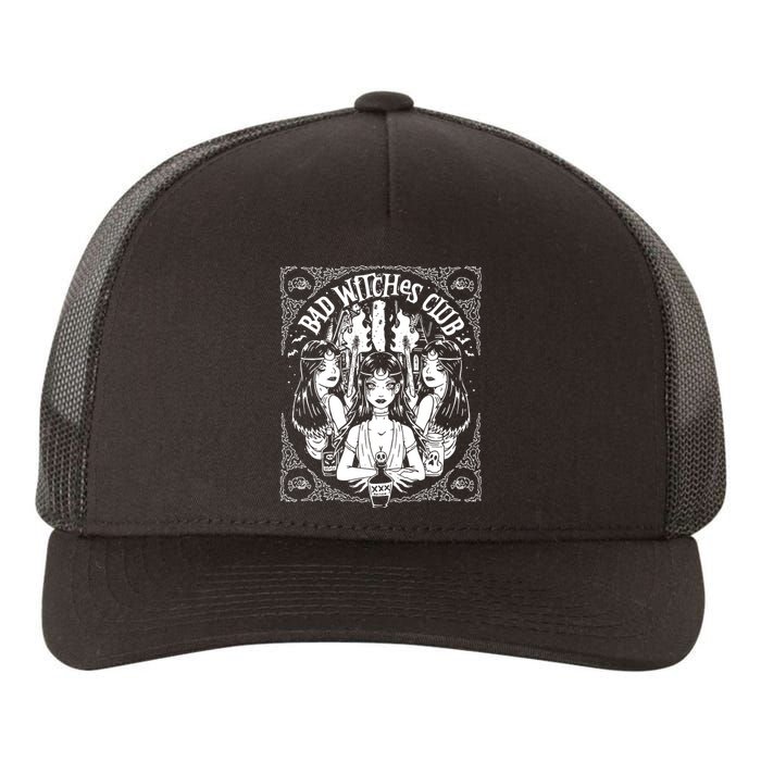 Bad Witches Club Horror Yupoong Adult 5-Panel Trucker Hat