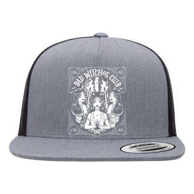 Bad Witches Club Horror Flat Bill Trucker Hat