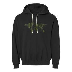 Binary World Computer Coding Programmer Garment-Dyed Fleece Hoodie