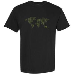 Binary World Computer Coding Programmer Garment-Dyed Heavyweight T-Shirt