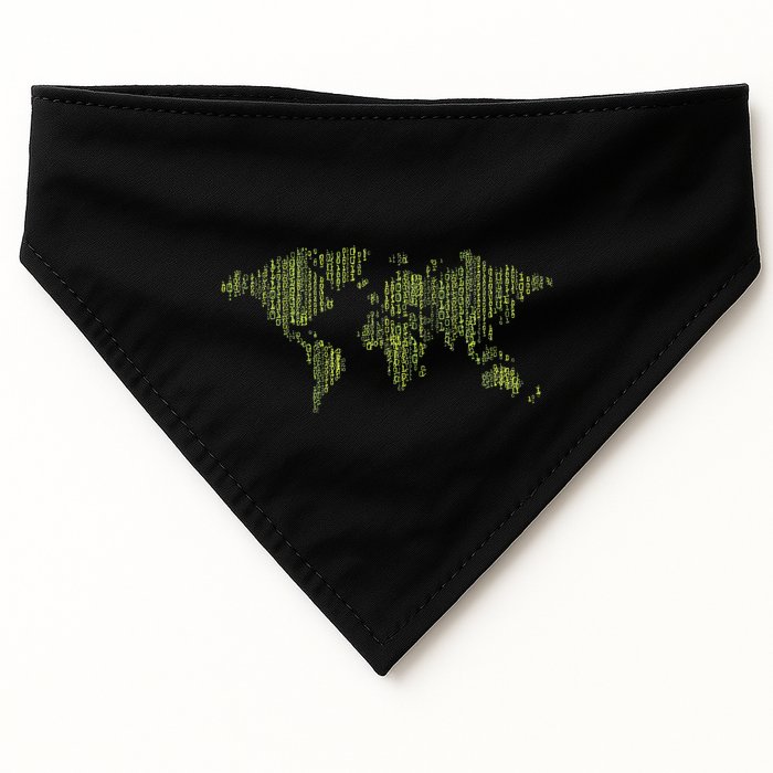 Binary World Computer Coding Programmer USA-Made Doggie Bandana