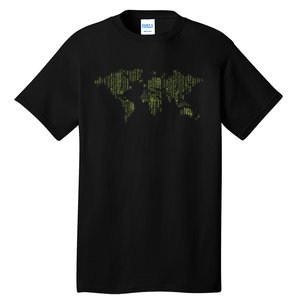 Binary World Computer Coding Programmer Tall T-Shirt