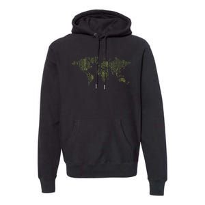 Binary World Computer Coding Programmer Premium Hoodie