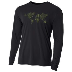 Binary World Computer Coding Programmer Cooling Performance Long Sleeve Crew