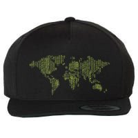 Binary World Computer Coding Programmer Wool Snapback Cap