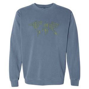 Binary World Computer Coding Programmer Garment-Dyed Sweatshirt