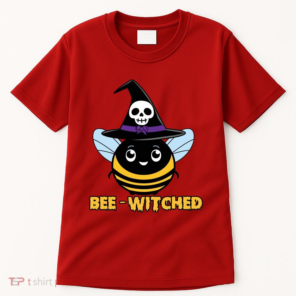 Bee Witched Cute Halloween Bee Wearing Witches Hat Bewitched Tall T-Shirt