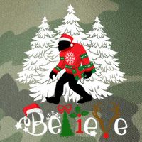 Bigfoot Wearing Christmas Pajamas Sasquatch And Xmas Tree Long Sleeve Legacy Tie Dye Trucker Hat
