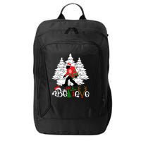 Bigfoot Wearing Christmas Pajamas Sasquatch And Xmas Tree Long Sleeve City Backpack