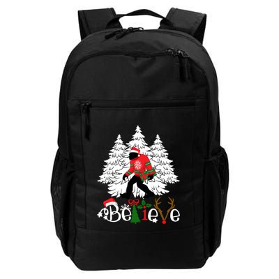 Bigfoot Wearing Christmas Pajamas Sasquatch And Xmas Tree Long Sleeve Backpack