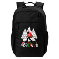 Bigfoot Wearing Christmas Pajamas Sasquatch And Xmas Tree Long Sleeve Backpack