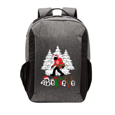 Bigfoot Wearing Christmas Pajamas Sasquatch And Xmas Tree Long Sleeve Vector Backpack