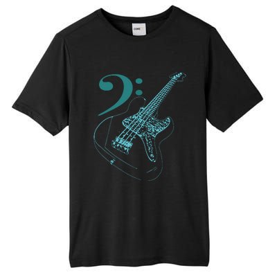 Bass With Clef Neon For Bassists Bass Player Tall Fusion ChromaSoft Performance T-Shirt