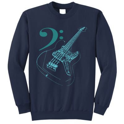 Bass With Clef Neon For Bassists Bass Player Sweatshirt