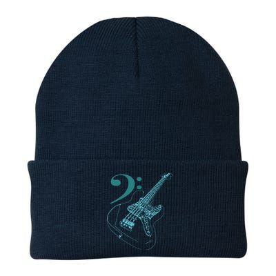 Bass With Clef Neon For Bassists Bass Player Knit Cap Winter Beanie