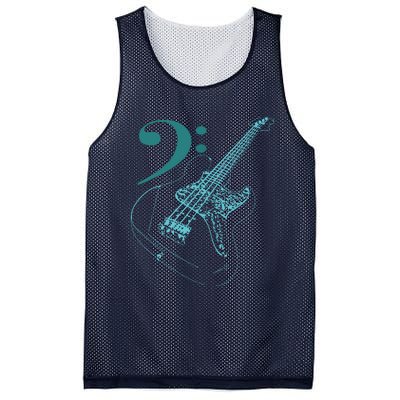 Bass With Clef Neon For Bassists Bass Player Mesh Reversible Basketball Jersey Tank